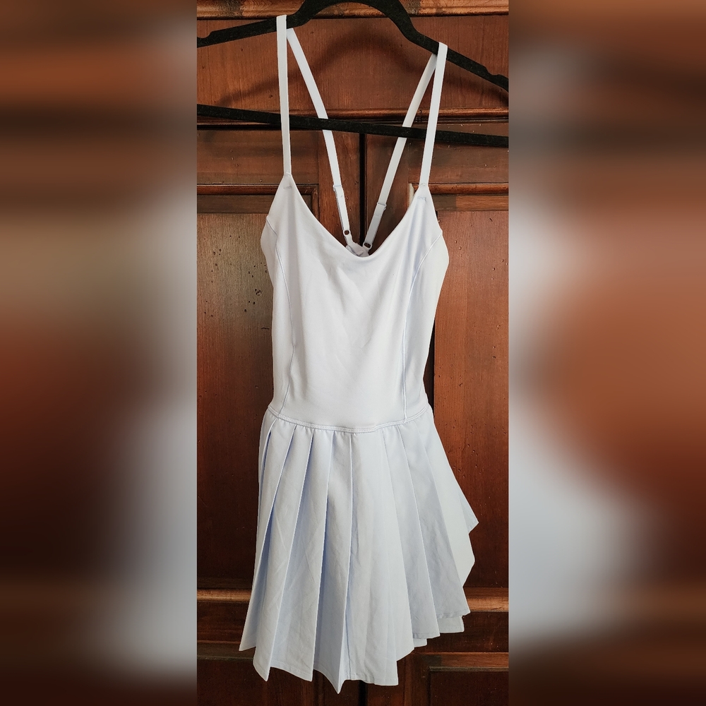 Aerie Offline Light Blue Athleisure Dress With Built-in Shorts, XS, NWT
